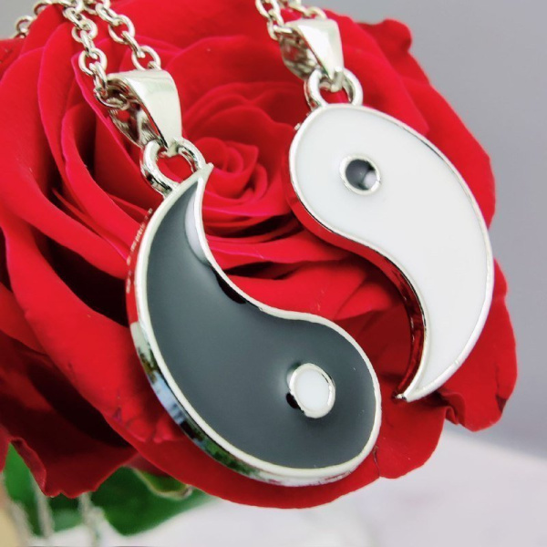 Парные подвески / двойные кулоны Инь Ян на цепочке